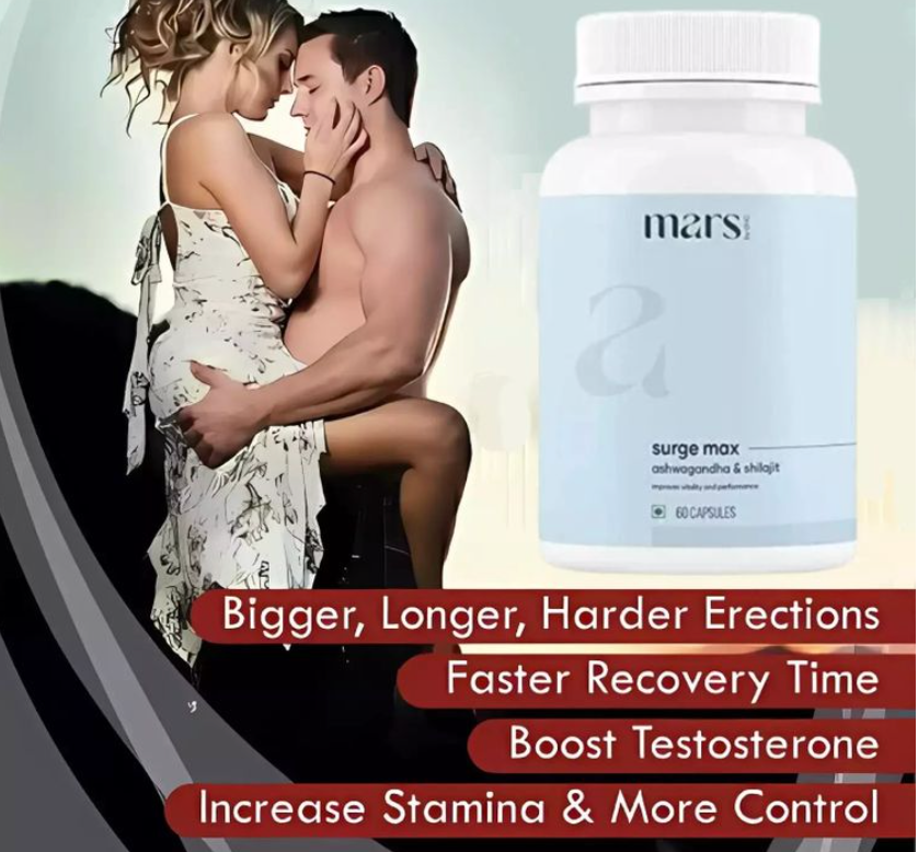 Surgemax© 100% Pure Mars by GHC Surge Max Contains Shilajit, Ashwagandha, 60Cap